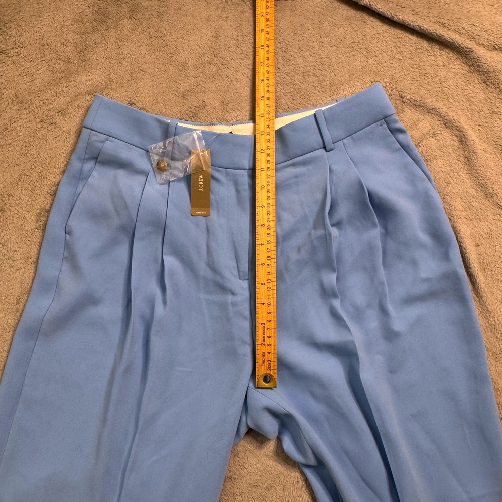 J. Crew Brand New Essential Wide Leg Pant Periwinkle Blue Pleated Size 12 NWT - Picture 4 of 10